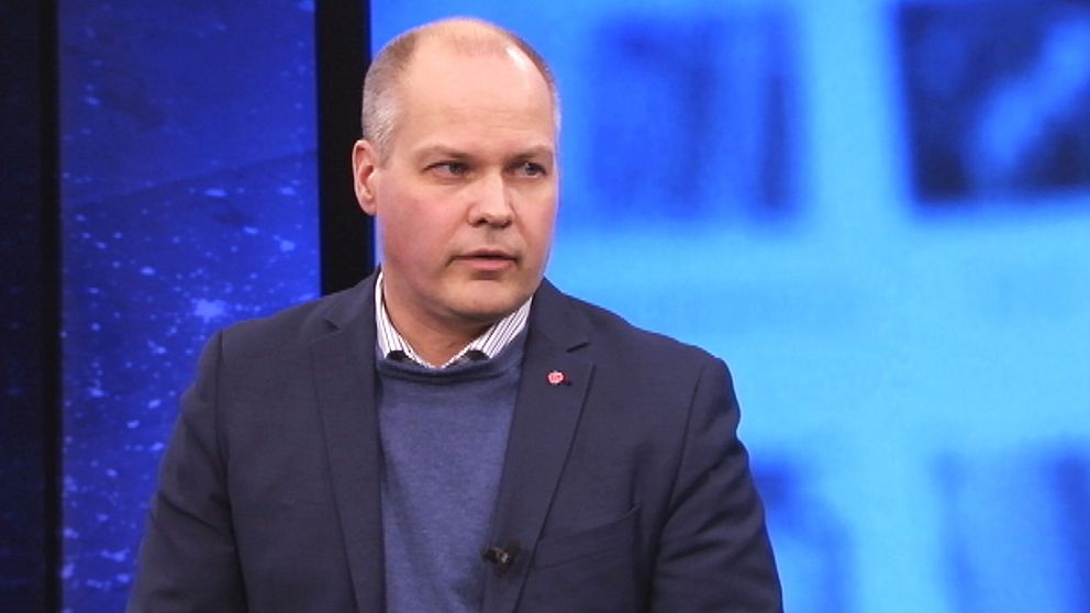 Justitieminister Morgan Johansson (S) i SVT:s Aktuellt 10 januari.