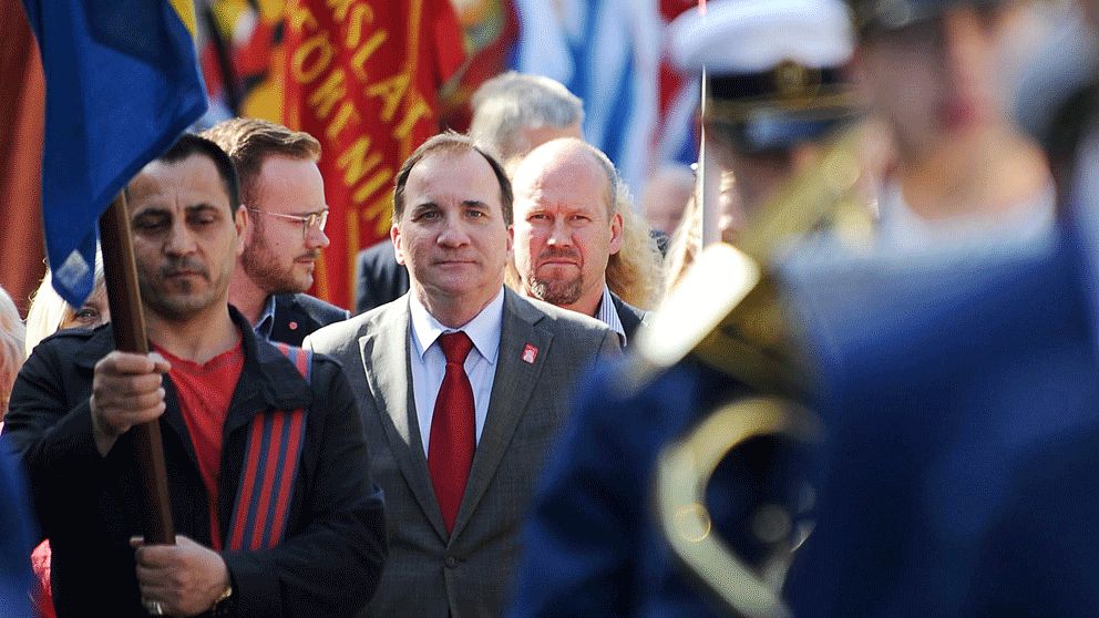 Partiordförande Stefan Löfven (S) första maj i Göteborg 2012. Foto: Scanpix