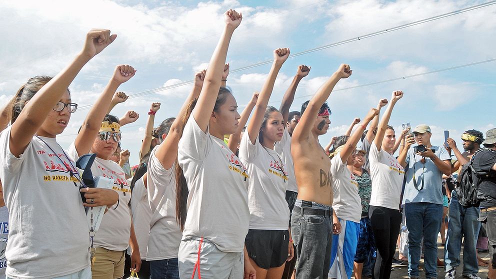 Demonstranter i Standing Rock.