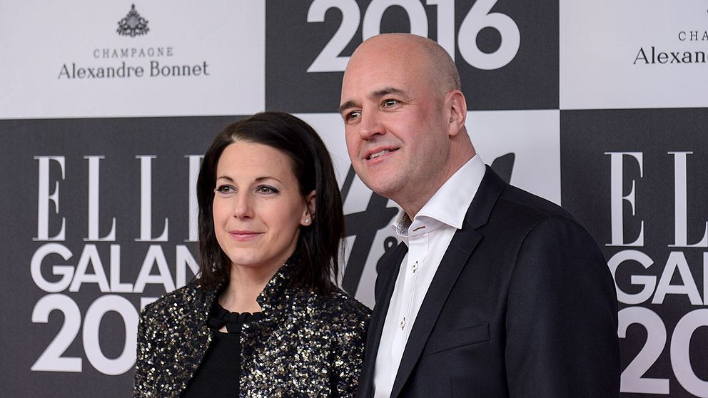 Roberta Alenius och Fredrik Reinfeldt på Ellegalan förra året.