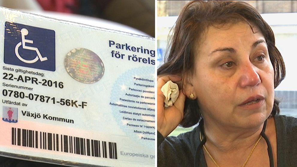 Dalala Abdel-Gani Pettersson har ont i ryggen och svårt att gå längre sträckor. Sedan Växjö kommun drog in hennes parkeringstillstånd har hon svårt att klara av sitt jobb som tolk.