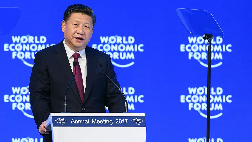 Kinas president Xi Jinpings tal vid Davos-mötet