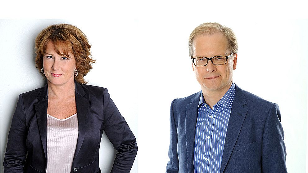 Anna Hedenmo och Mats Knutson leder partiledardebatten i Agenda