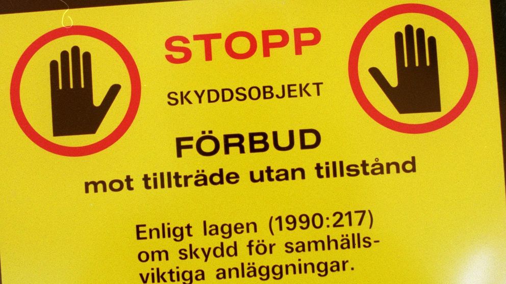 Arkivbild på skylt skyddsobjekt