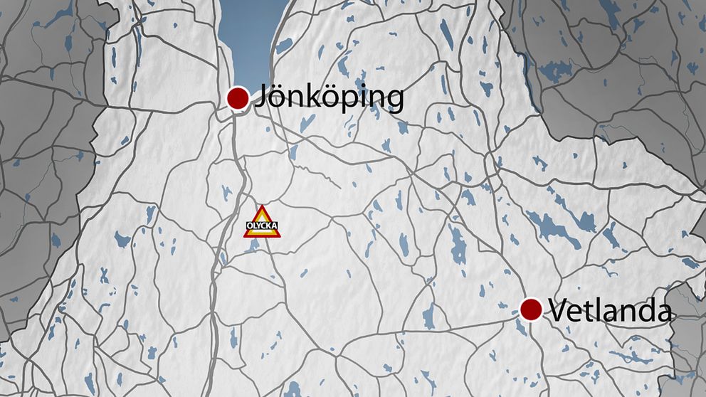 Olycka söder om Jönköping