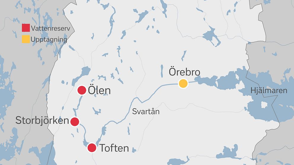 Från sjöarna Ölen, Storbjörken och Toften tar Örebro sitt dricksvatten.