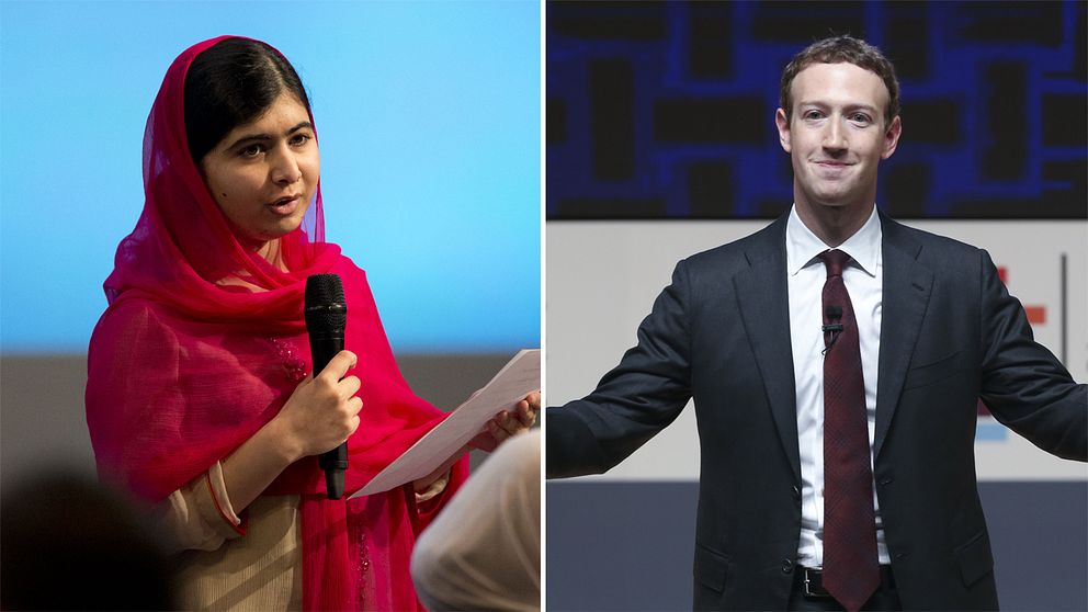 Malala och Mark Zuckerberg.