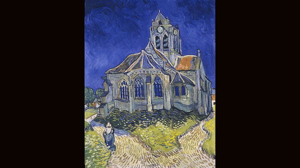 Vincent Van Ghoghs version av kyrkan i Auvers-sur-Oise
