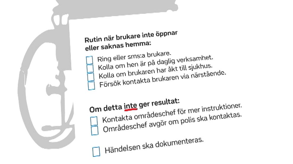 Lista med rutiner.