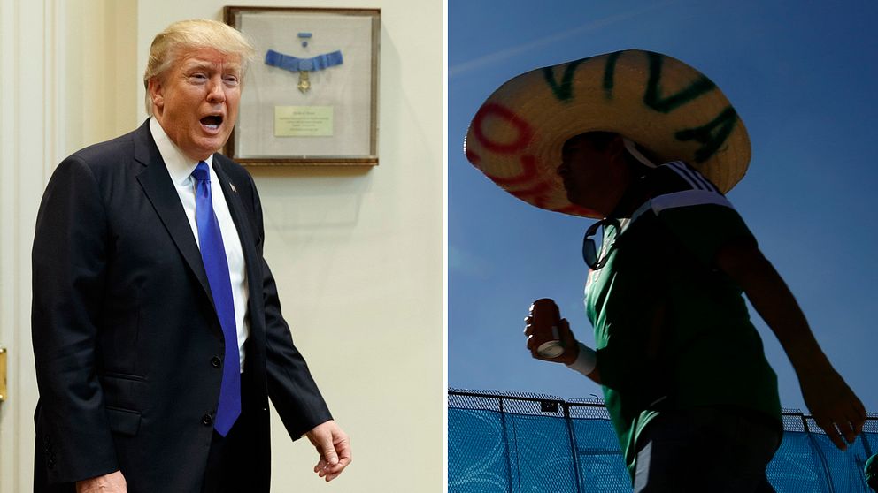 Trump och en man med sombrero