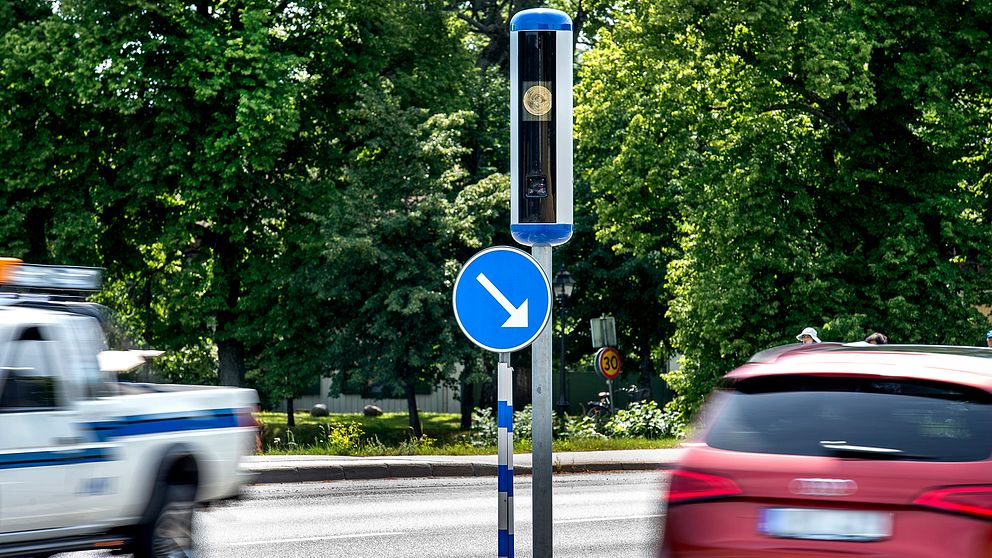 Fartkamera på Drottningholmsvägen.