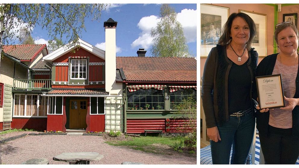 Carl Larsson-gården har utsetts till Årets turistmål, 2016. Chia Jonson, chef och Caroline Edman, publikansvarig på besöksgården har mottagit utmärkelsen.