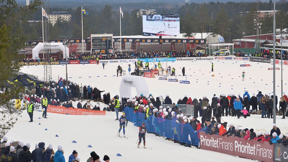 Vy över Hällåsen under SM-veckan.