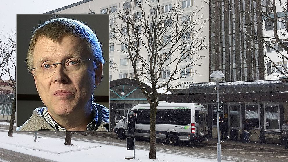 Person infälld. Sjukhuset i Växjö.