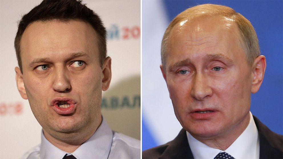 Aleksej Navalnyj och Vladimir Putin.