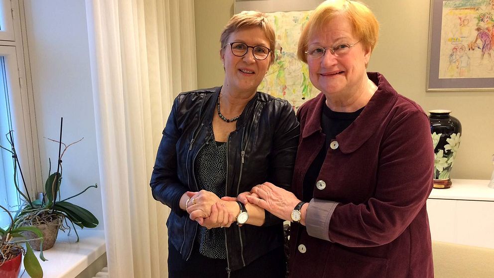 Eija Sarinko och president Tarja Halonen