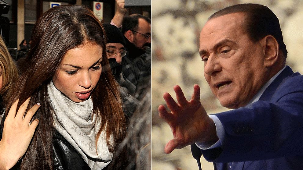 Karima el-Mahroug, kallad Ruby, och Silvio Berlusconi.