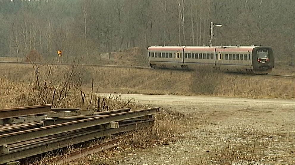 Tåg på Stångådalsbanan