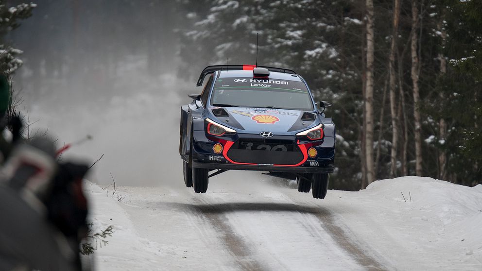 Belgaren Thierry Neuville i Svenska rallyt.