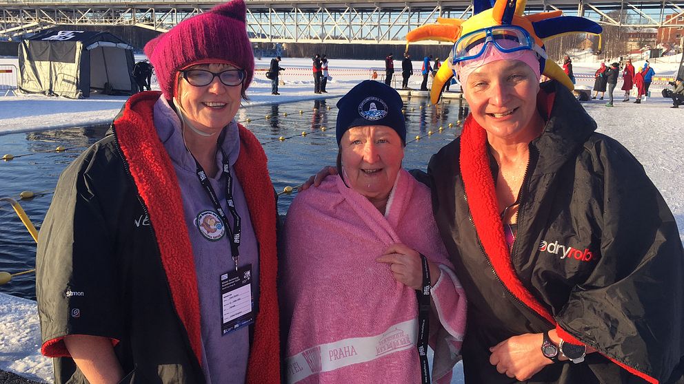 Från vänster: Clare Nestor, England, Kari Koivisto, Finland och Jane Hardy, Storbritannien.