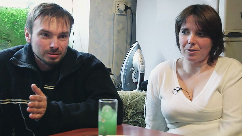 Anatolij och Svetlana Musjitjenko har valt att stanna kvar i östra Ukraina trots att kriget är nära inpå.