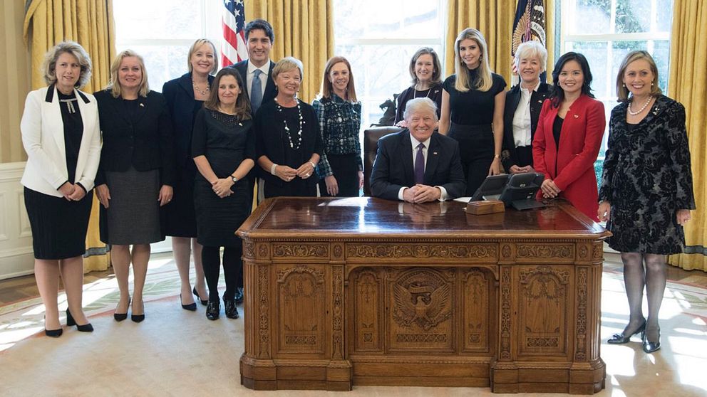 USA:s president Trump  och Trudeau ska starta ett initiativ för att hjälpa kvinnliga entreprenörer.