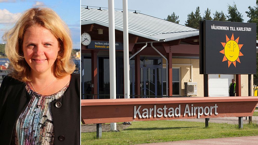 Maria Fiskerud och Karlstad flygplats