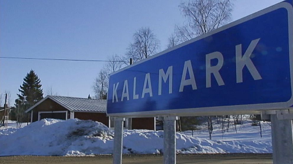 Vägskylt med texten Kalamark