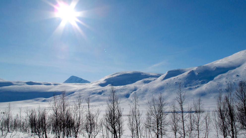 En vacker vinterdag i fjällen