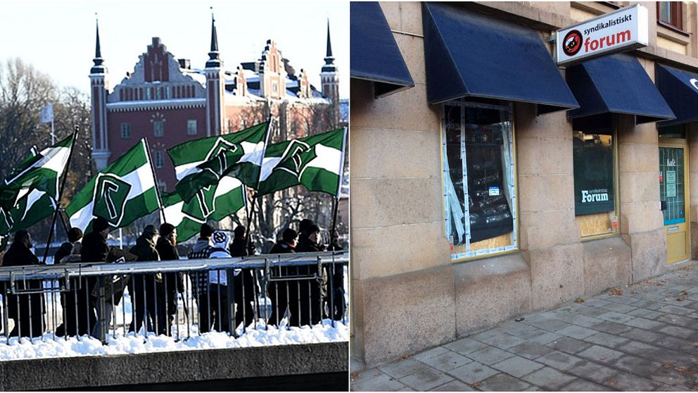 Personer kopplade till Nordiska motståndsrörelsen misstänks för bomben mot Syndikalistiskt forum i Göteborg.
