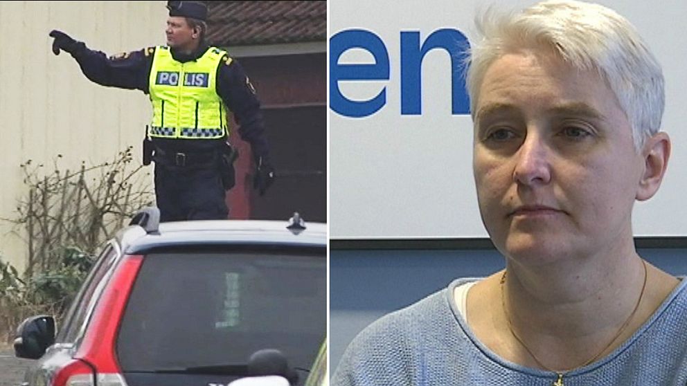 Polis på brottsplats/ Cecilia Bergsten, gruppchef för grova brottsutredarna i Halland