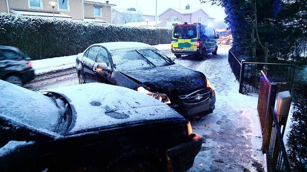 trafikolycka snö vinter