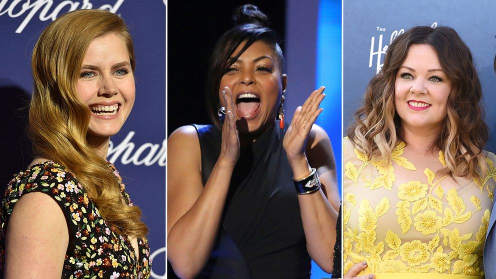 Amy Adams (vänster) Taraji P. Henson (mitten) och Melissa McCarthy (höger)