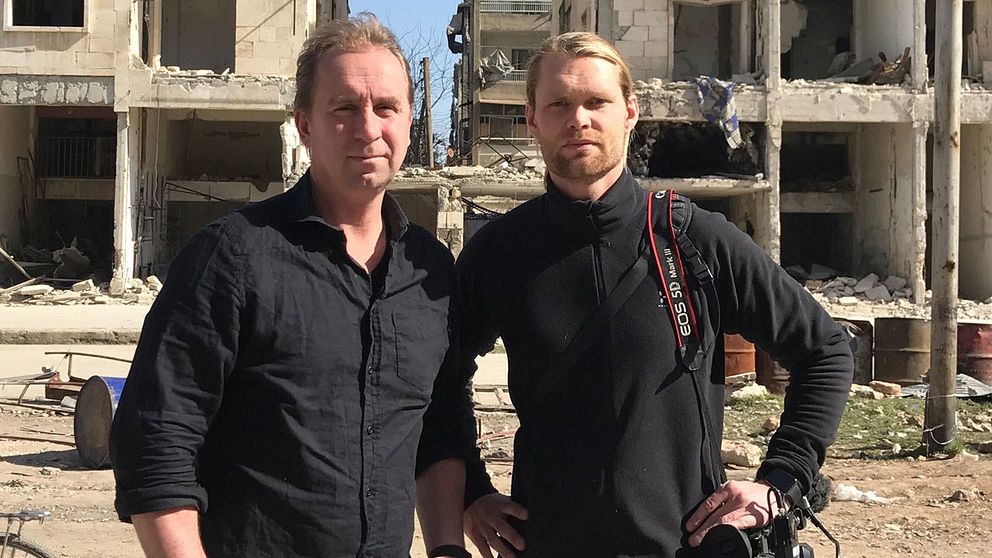 Stefan Åsberg och Niclas Berglund i Aleppo.
