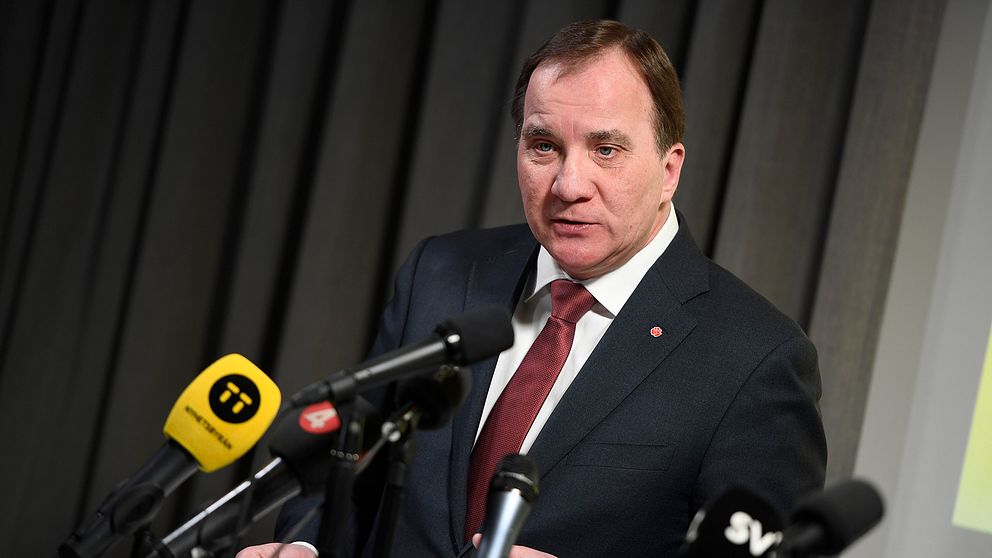 Socialdemokraternas partiledare Stefan Löfven presenterar partistyrelsens förslag på nya politiska riktlinjer.