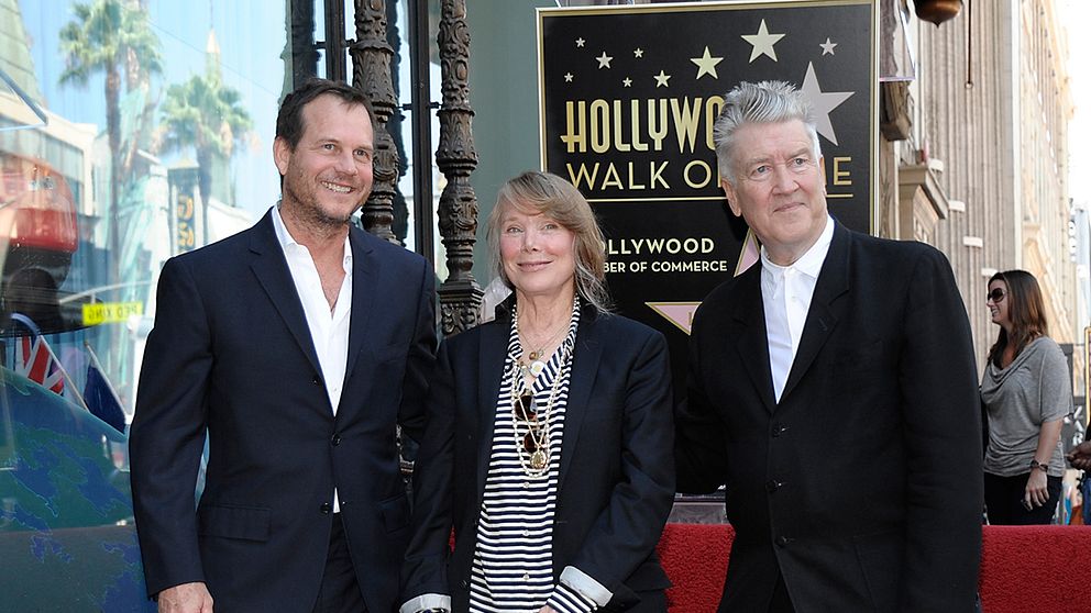 Bill Paxton 2011 tillsammans med skådespelaren Sissy Spacek och regissören David Lynch vid The Hollywood Walk of Fame i Los Angeles.