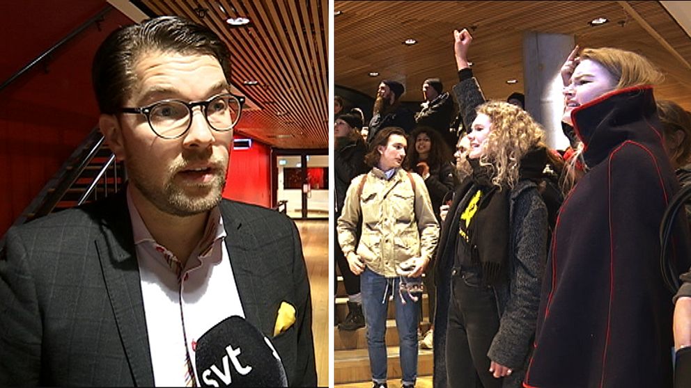 jimmie åkesson umeåa väven ung vänster protest