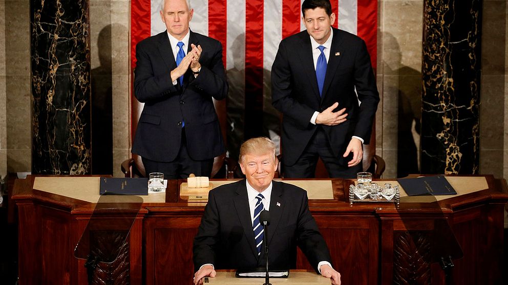 Donald Trump höll tal till kongressen natten till onsdag.