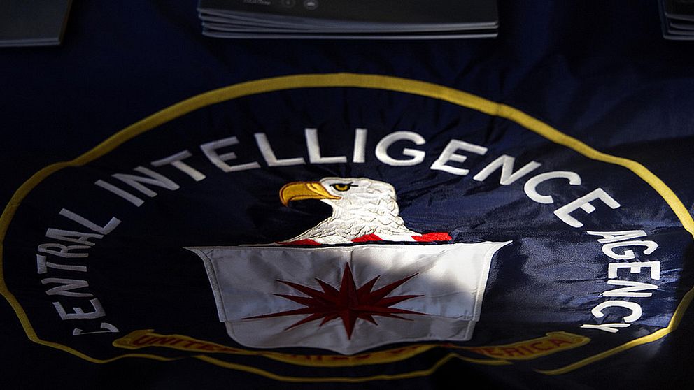 CIA:s logga med en vit örn.