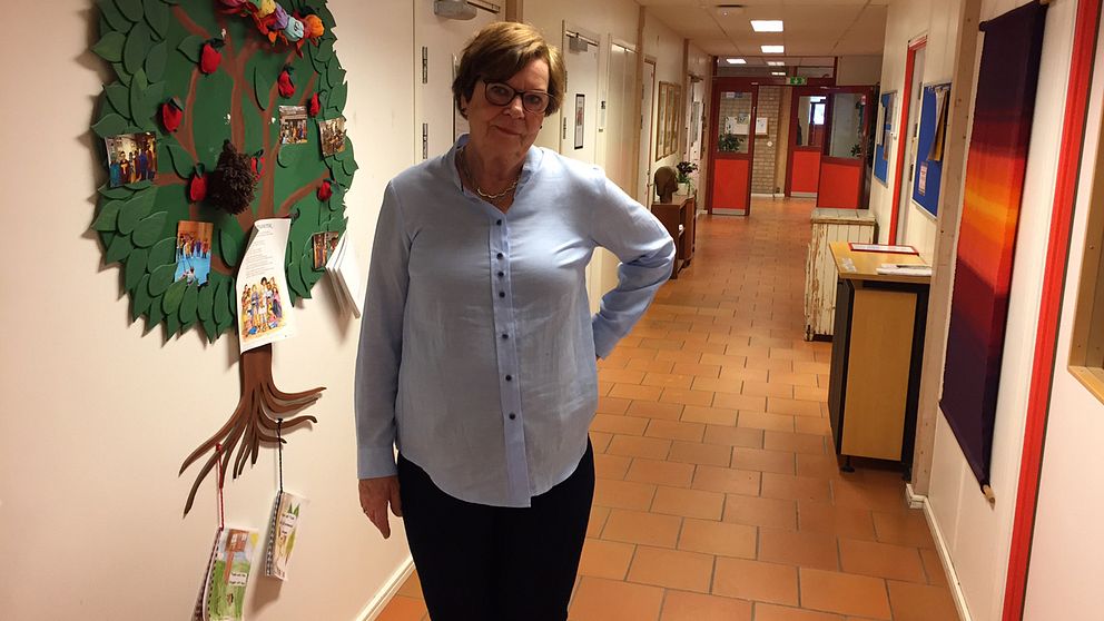 Gunilla Lindström, tillförordnad biträdande rektor på skolan precis intill platsen där bilen hittades