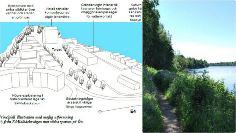 OBS UMEÅ KOMMUNS BILD. Ön, detaljplan, södra delen av ön, byggnadsnämnden