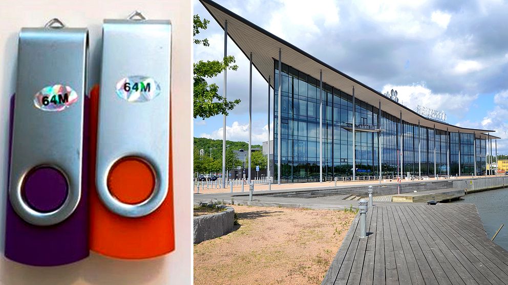 USB-stickorna hittades nära Kanalhuset i Göteborg där Sveriges Television och Sveriges Radio huserar.