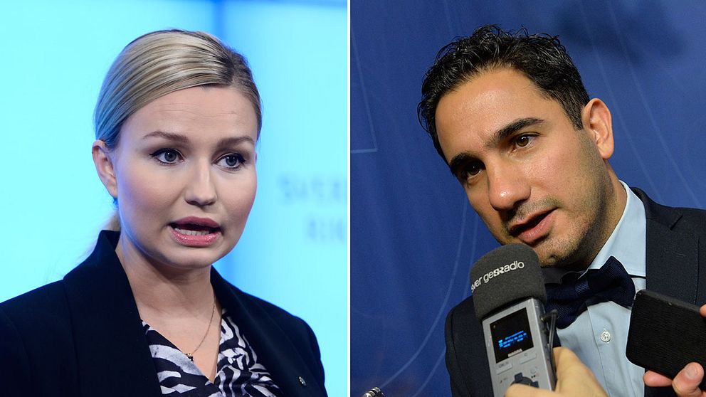 KD-ledaren Ebba Busch Thor och civilminister Ardalan Shekarabi (S).