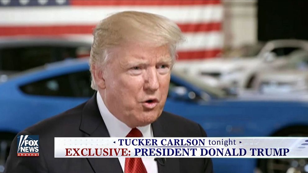 Det är i en tv-intervju i programmet ”Tucker Carlson Tonight” som sändes på onsdagskvällen (amerikansk tid) i Fox News som president Trump återigen tar upp Sverige.