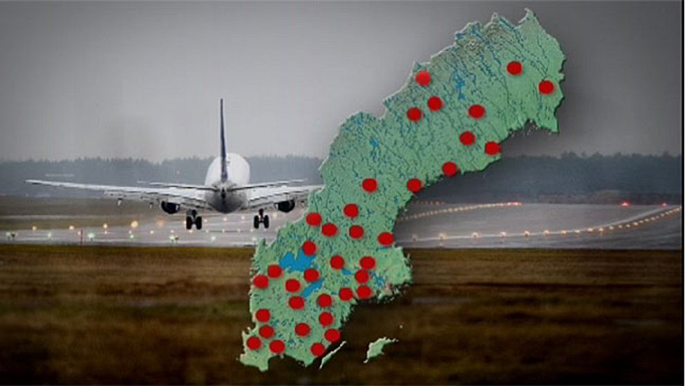 Över 30 svenska flygplatser  hotas av nedläggning om EU:s planerade nya regler för offentligt stöd blir verklighet