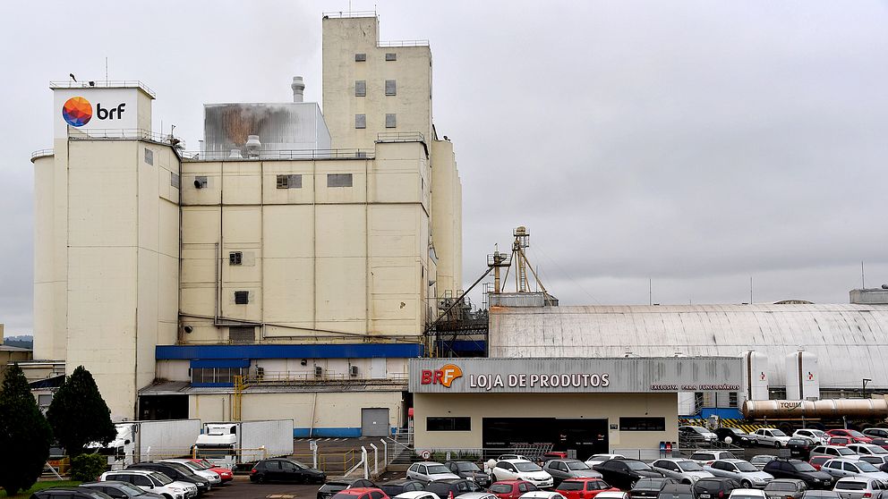 En av världens största aktörer i kycklingkött-branschen är brasilianska BRF, här är företagets fabrik i Chapeco.