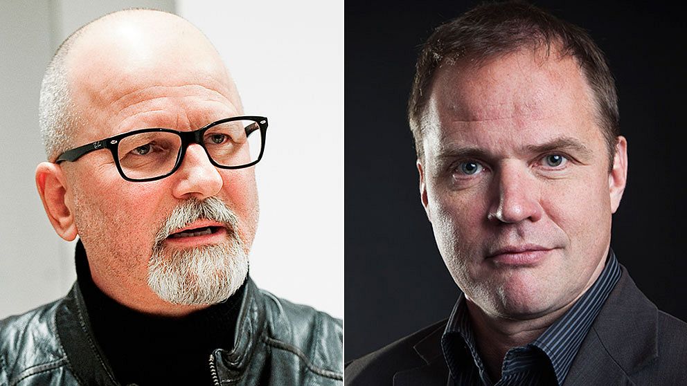 Örebropolisen Peter Springare och Björn Häger, ordförande för Publicistklubben.