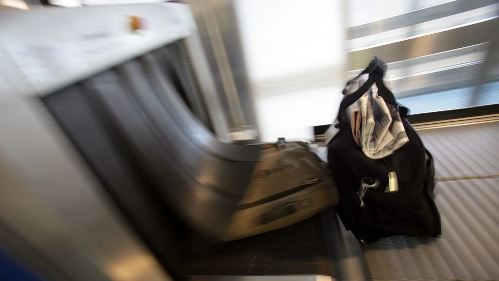 Handbagage på Arlanda flygplats.