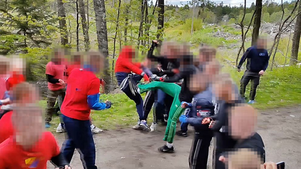 26 supportrar från två Stockholmsklubbar slåss i ett arrangerat slagsmål i Sollentuna i maj 2015.
