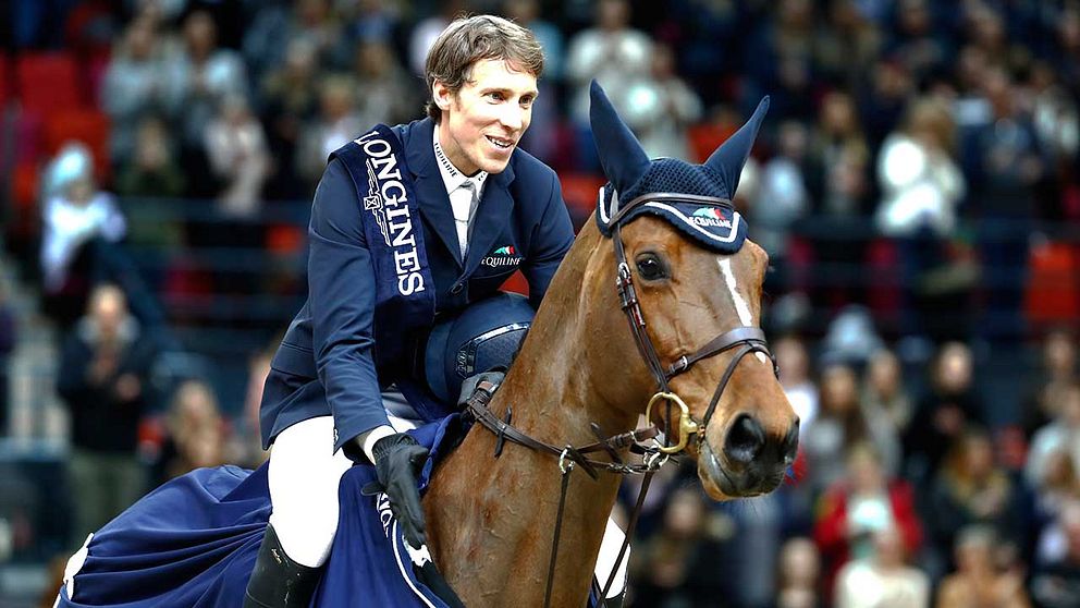 Henrik von Eckermann och hästen Mary Lou här efter segern i årets Göteborg Horse Show.